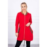 Kesi Sweatshirt with decorative belt in red color | shoptok.hr