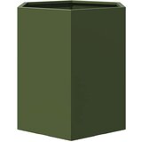 vidaXL Vrtno korito olivno zelena šestkotnik 46x40x45 cm jeklo | Shoptok.si