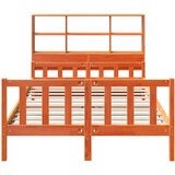 vidaXL Krevet s regalom za knjige bez madraca 160x200 cm masivno drvo | shoptok.hr