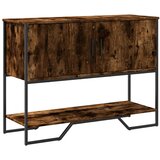 Maison Chic konzolna miza - miza ob steni dimljen hrast 100x35x74,5 cm inženirski les, (21786454) | Shoptok.si