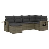  The Living Store Vrtna sedežna garnitura 6-delna z blazinami siv poli ratan - Vrtna Sedežna Garniture, (21443582) | Shoptok.si