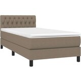  Box spring postelja z vzmetnico LED taupe 90x200 cm blago, (20725824) | Shoptok.si
