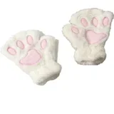 Brezprstne rokavice Paw - Bela