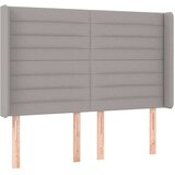  Uzglavlje s ušima svjetlosivo 147x16x118/128 cm od tkanine | shoptok.hr