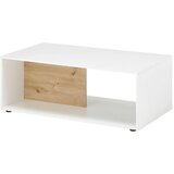 CARRYHOME KLUBSKA MIZA, 110/40/60 cm bela, hrast artisan | Shoptok.si