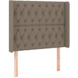 Maison Chic posteljno vzglavje - vzglavna omarica - nočna omarica z ušesi taupe 103x16x118/128 cm blago, (21710292) | Shoptok.si