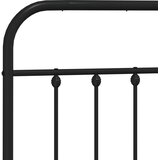Metalni okvir kreveta uzglavlje i podnožje crni 120x190 cm | shoptok.hr