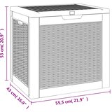  Vrtna kutija za pohranu svjetlosmeđa 55,5x43x53 cm polipropilen | shoptok.hr