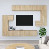 Maison Chic Stenska TV omarica - TV stojalo - Televizijska omarica sonoma hrast inženirski les, (21702272) | Shoptok.si