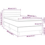  box spring s madracem LED krem 80 x 200 cm od tkanine | shoptok.hr