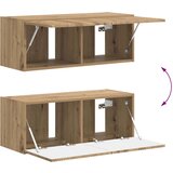  Set TV komoda Zidne 3 pcs Umjetnički hrast Konstruirano drvo | shoptok.hr