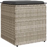 Vrtni stolci s jastucima 2 kom svijetlo sivi 40x40x43 cm | shoptok.hr