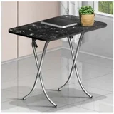sklopivi sto 50x80 cm Crni mermer AL10025CM