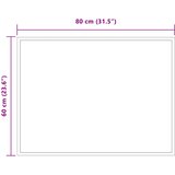  LED kupaonsko ogledalo s ogledalom *Transparent*an 80 x 60 cm | shoptok.hr
