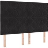 vidaXL Črno naslonjalo za glavo z diamantnimi bloki 140 cm plišasto, (22083841) | Shoptok.si