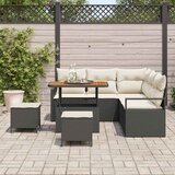  Sjedeća garnitura za vrt 8 kom. Crna poliratan 177 x 177 x 85 cm | shoptok.hr