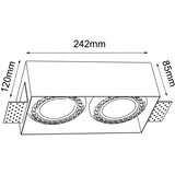  brosline 3271 - ugradna plafonska svetiljka cage 2xGU10/18W/230V bela | Eponuda.com
