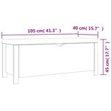  Kutija za pohranu s jastukom siva 105x40x45 cm | shoptok.hr