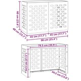 vidaXL Crna Metal 90 x 40 x 60 cm Pokrov za klima uređaj Pravokutni | shoptok.hr