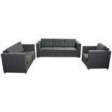 vidaXL trodijelni set sofa od tkanina tamnosivi | shoptok.hr