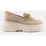Karino Beige suede platform shoes | Shoptok.si