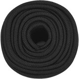 vidaXL Vrv za čoln popolnoma črna 12 mm 25 m polipropilen | Shoptok.si