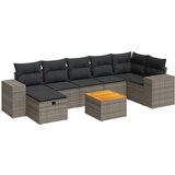 Maison Chic Seti vrtnega pohištva - Vrtna garnitura - Vrtni pohištvo set 8-delna z blazinami siv poli ratan, (21807849) | Shoptok.si