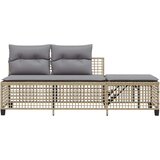  3-dijelni set kutne vrtnih sofa s jastucima bež od poliratana | shoptok.hr