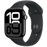 Apple Watch Series 10 GPS + Cell. 46mm Jet Black AC, Black Sport Band - M/L, (MWY43QCA) | shoptok.hr