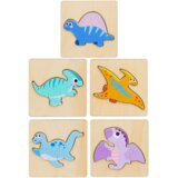  Drvena slagalica sa motivima dinosaura 11 x 11cm - uzorak šaljemo nasumično Cijene