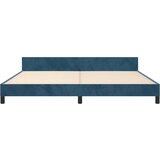  Posteljni okvir z vzglavjem temno moder 200x200 cm žamet, (20905993) | Shoptok.si