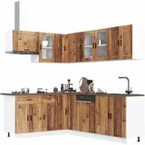  11-dijelni set kuhinjskih ormarića Porto konstruiranog drva Smeđa | shoptok.hr