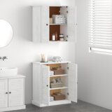 vidaXL Komplet pohištva za kopalnico 2 pcs Rjava 67,5 x 34 x 80 cm | Shoptok.si