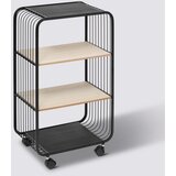 5five Poslužni sto/mobilna polica COLGE 74x43 cm crna/bež | Eponuda.com