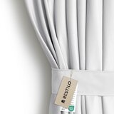 AmeliaHome Curtain VELVET color white style classic silver eyelets type of material - textiles velvet 140x245 | shoptok.hr