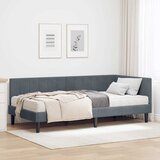  Kutni krevetni okvir s madracem 2 kom. Tamnosiva 90 x 190 cm | Shoptok.si