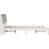  Kovinska posteljna konstrukcija z vzglavjem Bela in svetlo siva, (5000084674) | Shoptok.si