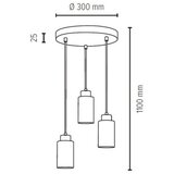  Spot-Light 1721304 - Luster na sajli BOSCO 3xE27/60W/230V | Eponuda.com