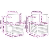  Sekcijska garnitura 7 pcs Bijela i bež 304 x 126,5 x 73 cm | shoptok.hr