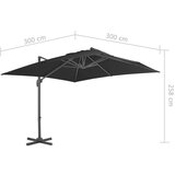  Konzolni suncobran s aluminijskom šipkom 300 x 300 cm antracit | shoptok.hr