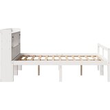  Krevet s regalom z knjige bez madraca bijeli 140x190cm borovina | shoptok.hr