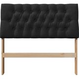  Tapecirani uzglavlje Crna 100 cm Čvrsto borovo drvo | shoptok.hr