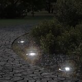 vidaXL Vanjska podna svjetiljka okrugla crna 10,5x10,5 cm aluminijska | shoptok.hr