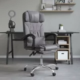  Masažni pisarniški stol sivo umetno usnje, (21113840)