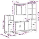 vidaXL 4-dijelni set kupaonskog namještaja boja hrasta sonome drveni | shoptok.hr