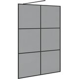  Zid za walk-in tuš Crna 140 x 195 cm Staklo otporno na udarce | shoptok.hr