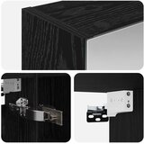  Kupaonski ormar s ogledalom Crni hrast 70 x 14,5 x 70 cm | shoptok.hr