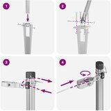  Ograde s vrhom 52 kom Ø32 mm 80 cm Galvanizirani čelik | shoptok.hr