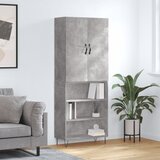  The Living Store Visoka komoda betonsko siva 69,5x34x180 cm inženirski les - Visoka Omara, (21444995) | Shoptok.si