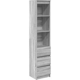 vidaXL Visoka omara siva sonoma 37,5x35x180 cm inženirski les | Shoptok.si